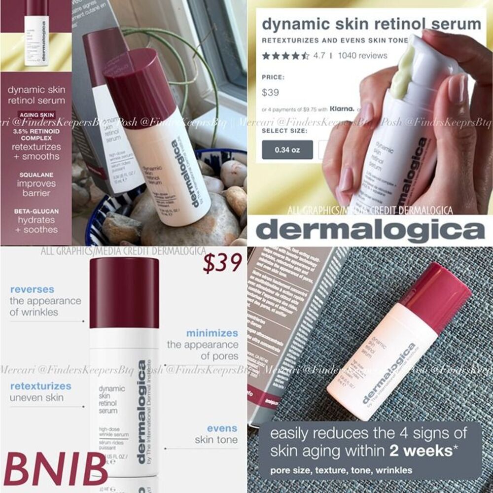 BNIB Dermalogica Dynamic Skin Retinol Serum Antiaging Retexturizing Mini .34 oz